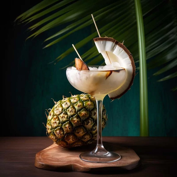 Piña Colada koktél, ananászból és kókuszból