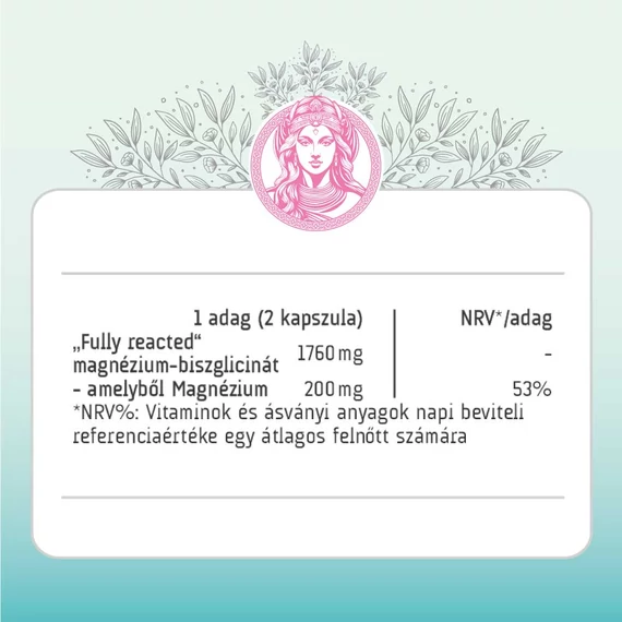 Magnézium-biszglicinát tápanyag információ.